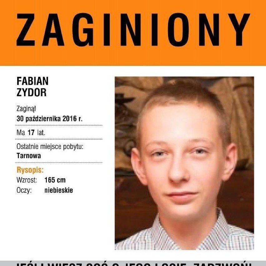 Fabian Zydor, zaginiony mieszkaniec gminy Pyzdry