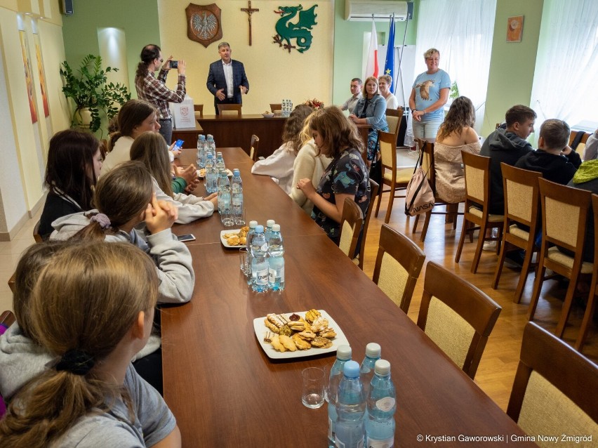 Uczniowie z Ukrainy spotkali się z wójtem Gminy Nowy Żmigród