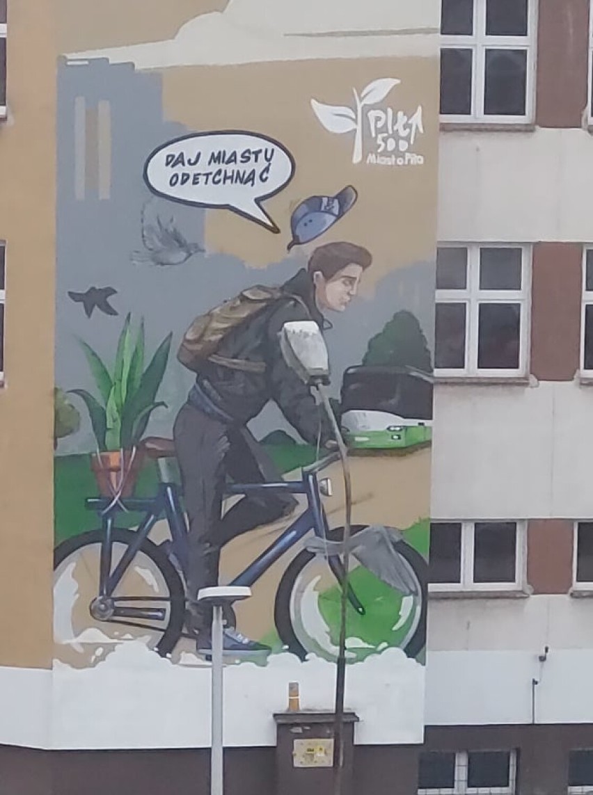 Nowy mural przy Bydgoskiej w Pile. Zachęca do bycia ekologicznym 