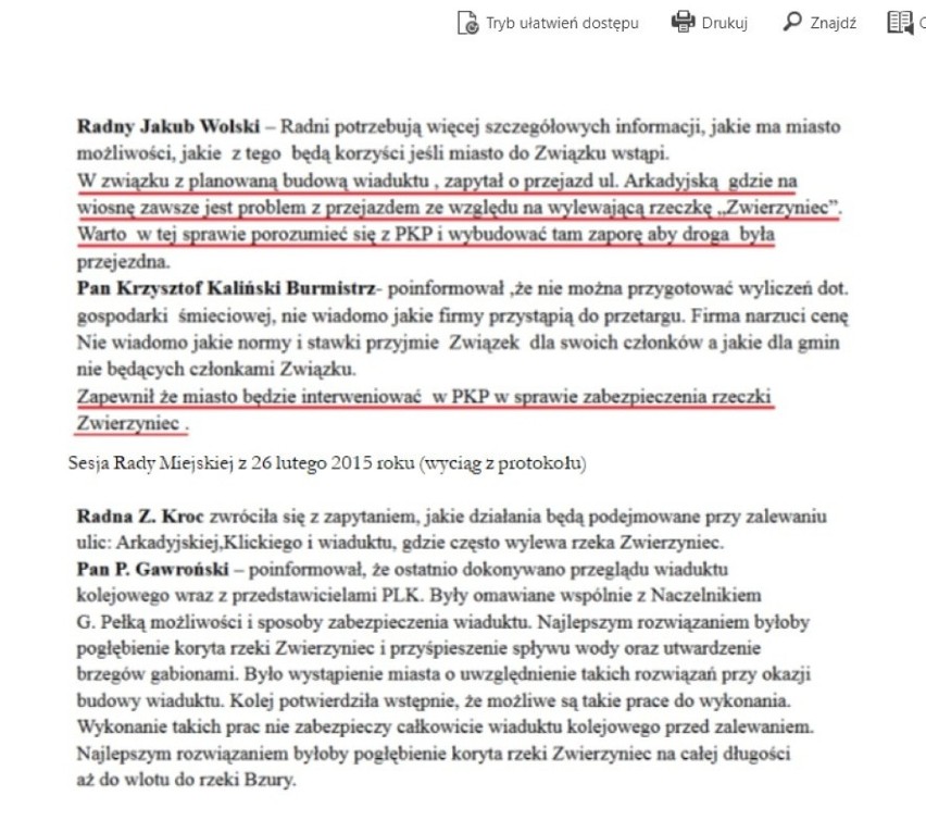 Klub radnych wydał oświadczenie w sprawie zalanego tunelu na ul. Arkadyjskiej w Łowiczu