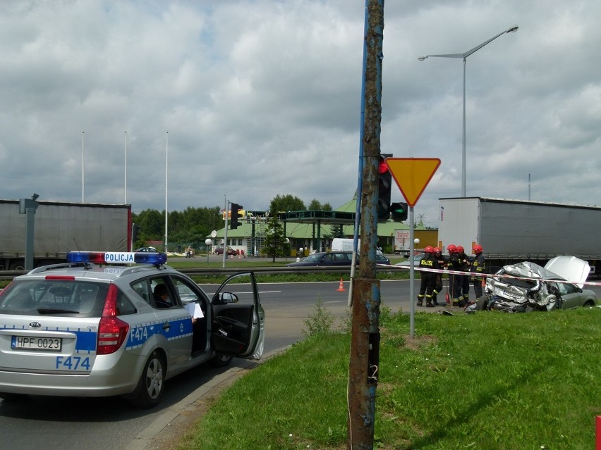 Groźny wypadek w na DK 1 w Stobiecku Szlacheckim