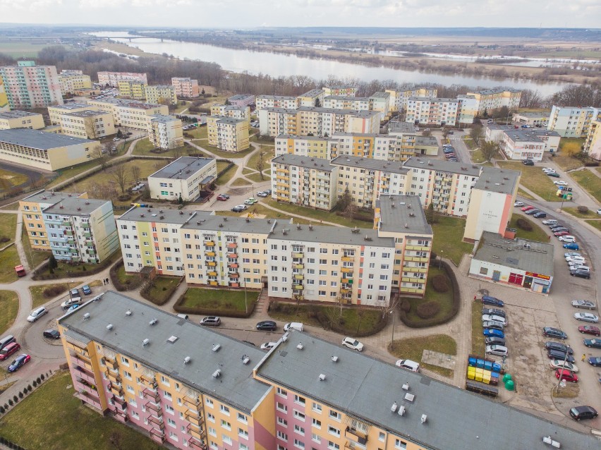 Osiedle Rządz w Grudziądzu z drona