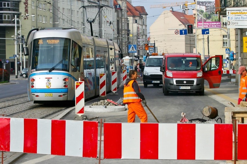 Wrocław przystanek na ulicy Piłsudskiego