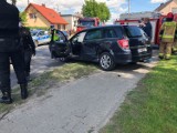 Zderzenie dwóch samochodów osobowych w Sadkach niedaleko Nakła. Są ranni