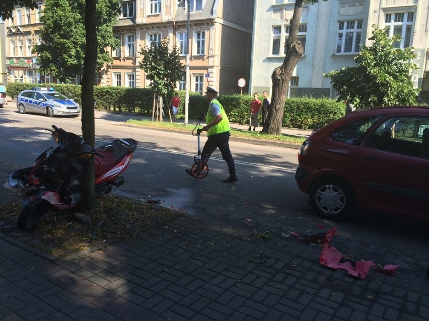 Wypadek skutera w Wejherowie