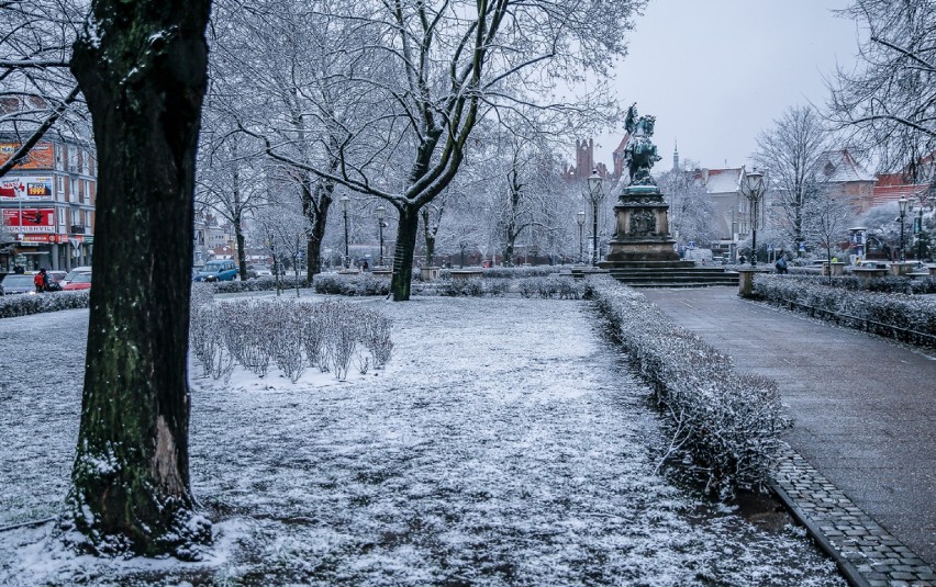 Gdańsk pod śnieżną pierzynką. Miasto przykryte śniegiem ukazane na zdjęciach spacerowiczów [galeria]