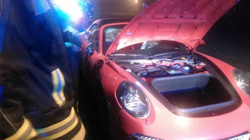 Opalenica: Wypadek Porsche 911!