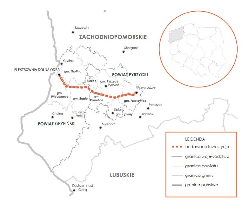 Pyrzyce. Budowa gazociągu przyłączeniowego do Elektrowni Dolna Odra