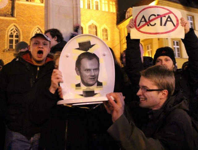 manifestacja przeciwko ACTA Wrocław