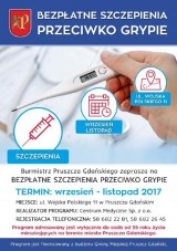 Darmowe szczepienia ochronne przeciw grypie dla mieszkańców gmin Kolbudy, Pruszcz Gd.