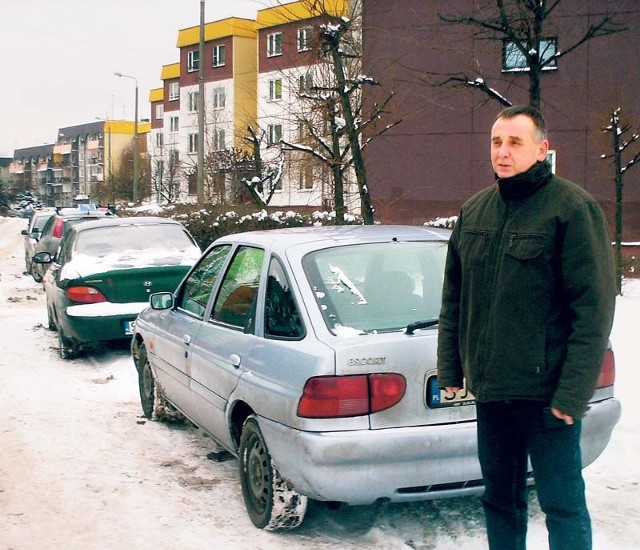 Zdzisław Boroński z Grupy Inicjatywnej Budowy Miejsc Parkingowych na os. Gigant