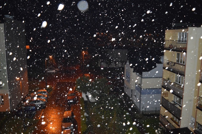 W regionie przeszły burze, a w Wieluniu padał śnieg [FOTO]