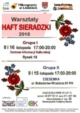 Warsztaty „Haft sieradzki” odbędą się w listopadzie w Sieradzu. Zapisy ruszyły