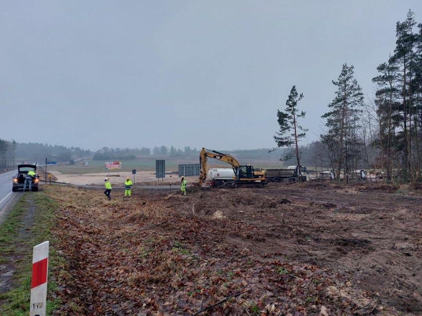 Plac budowy łącznika obwodnicy Szczecinka z DK20