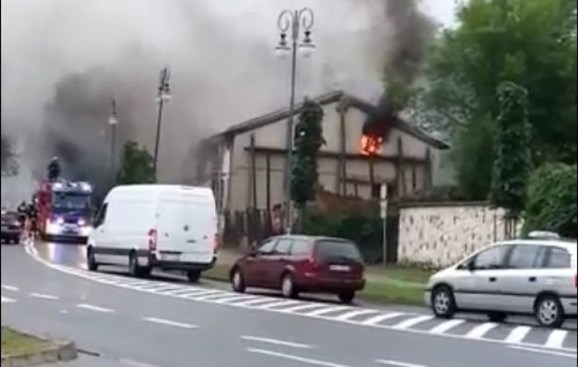 Pożar w kamienicy przy ulicy Reja w Radomiu.