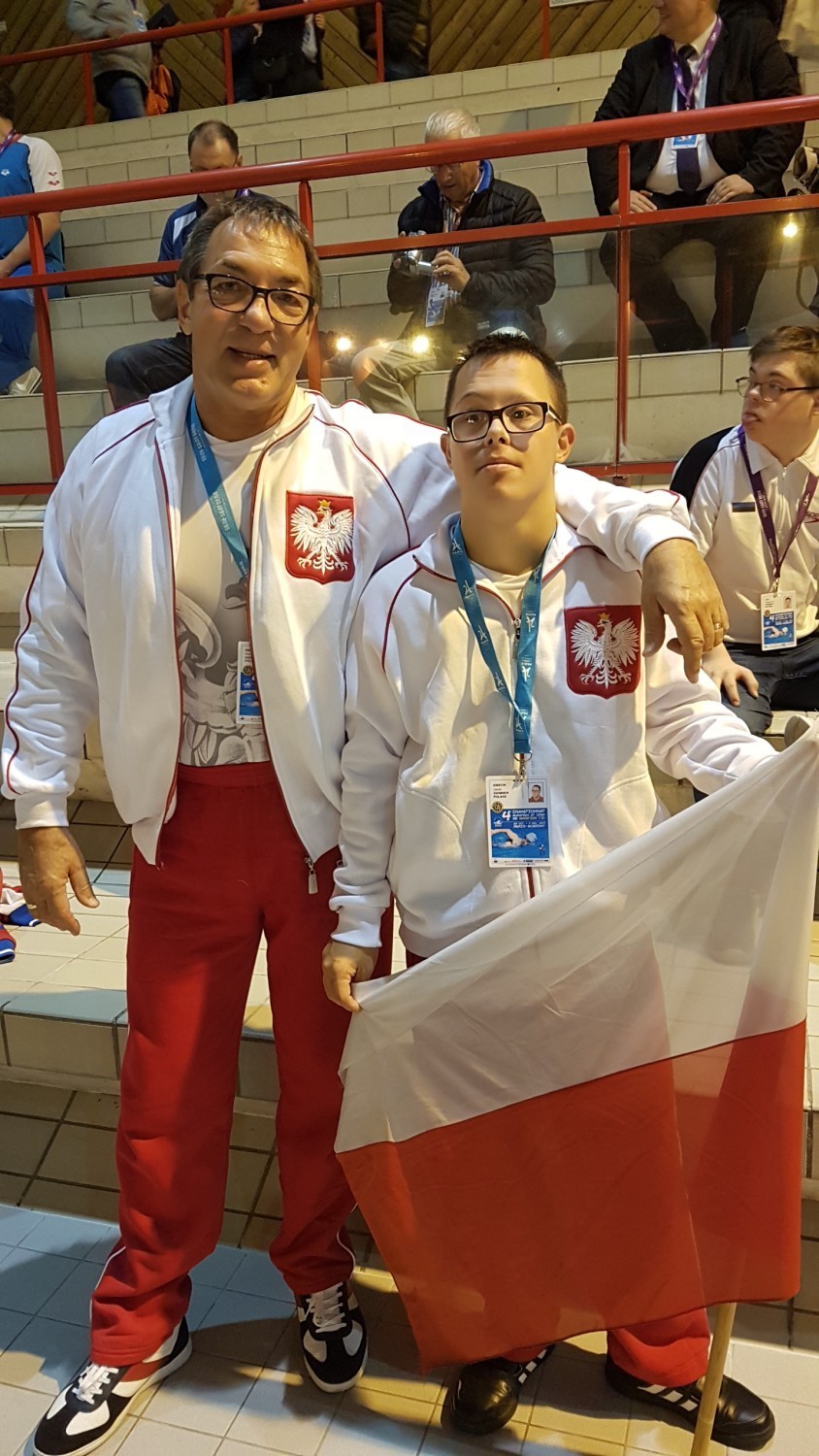Jedyny polski zawodnik na Mistrzostwach Europy w pływaniu osób z zespołem Downa - Francja 2017