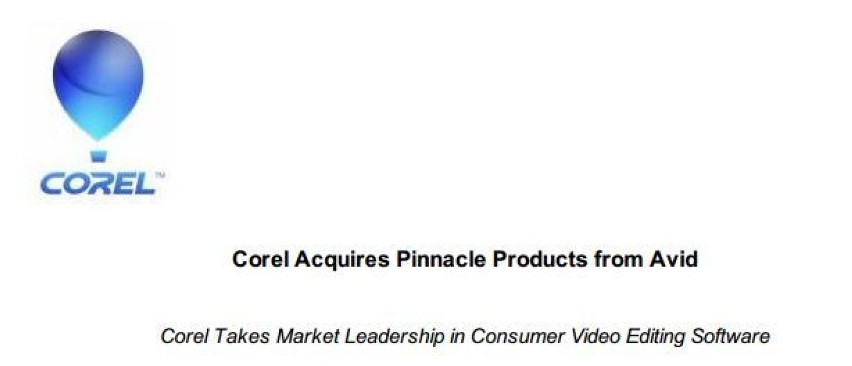 Corel przejmuje produkty wideo firmy Avid - dobrze czy źle?