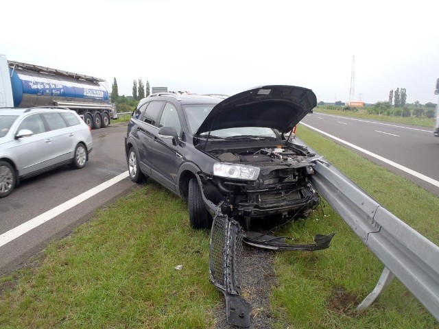 Wypadek na autostradzie A-2 między Wrześnią a Słupcą.