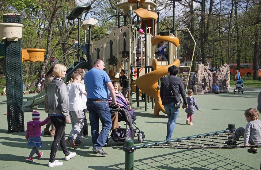 Majówka w grudziądzkim parku miejskim.