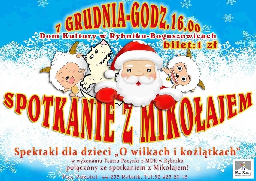 Dom Kultury w Boguszowicach 
7 grudnia o godzinie 16...