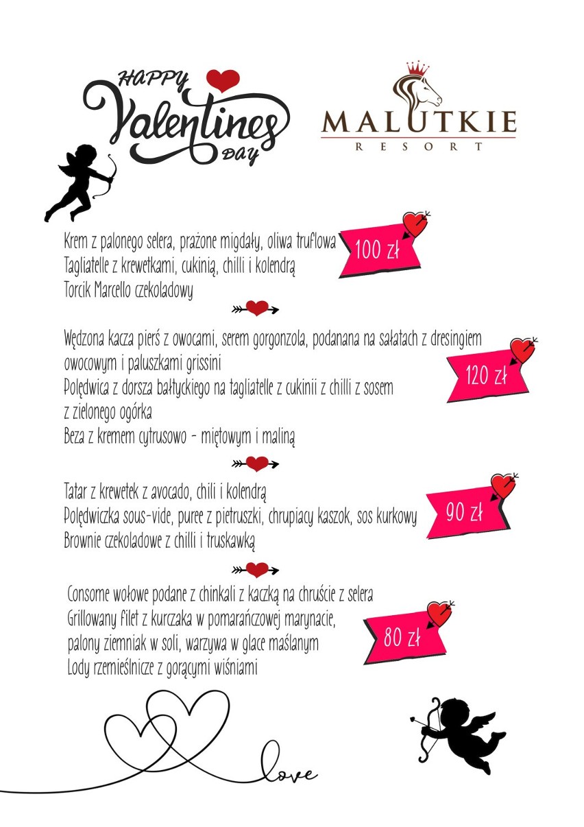 Walentynkowe Menu w Malutkie Resort dostępne będzie od...