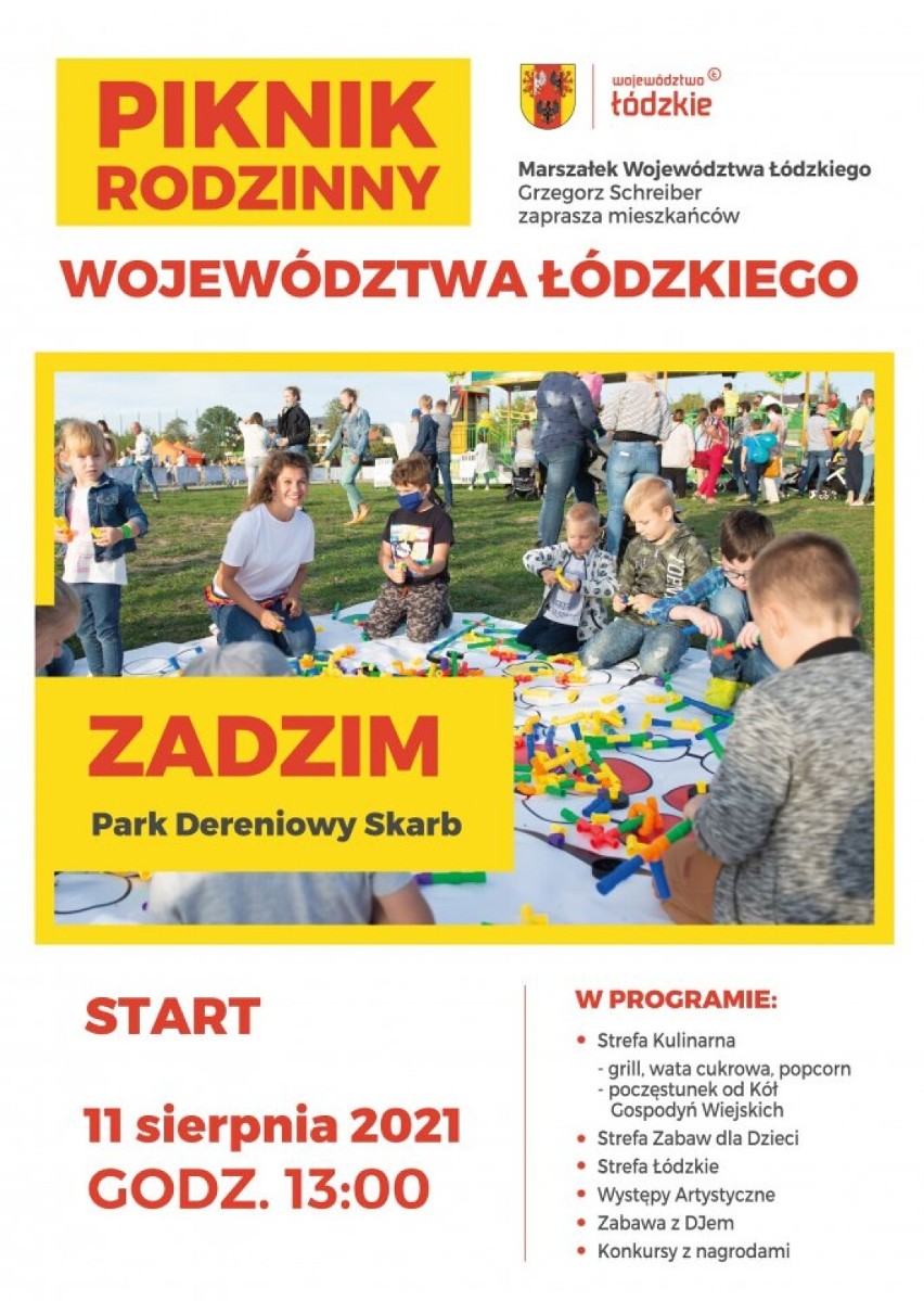 Piknik Rodzinny Województwa Łódzkiego w Zadzimiu. Odbędzie się w środę 11 sierpnia ZDJĘCIA