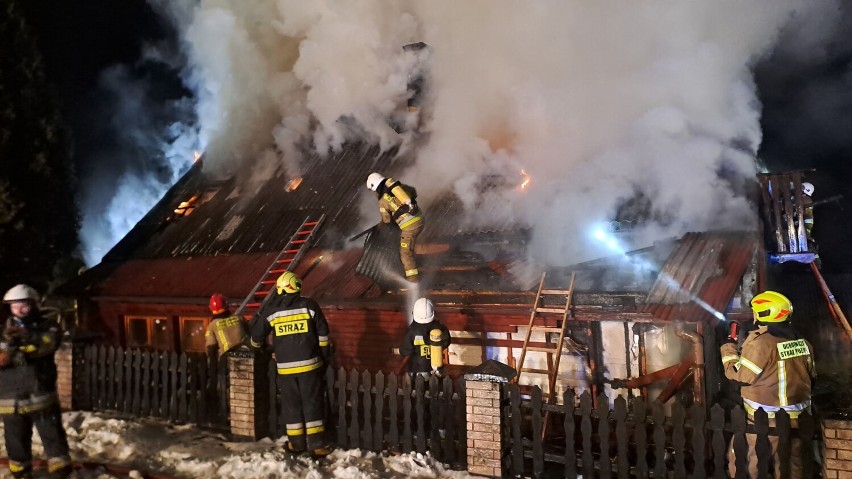 Pożar domu w Jaworzynce....