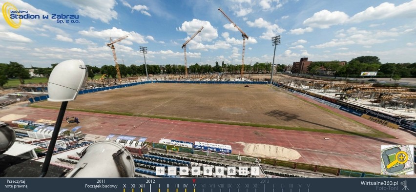 Budowa stadionu Górnika Zabrze: Panorama z maja [ZDJĘCIA]