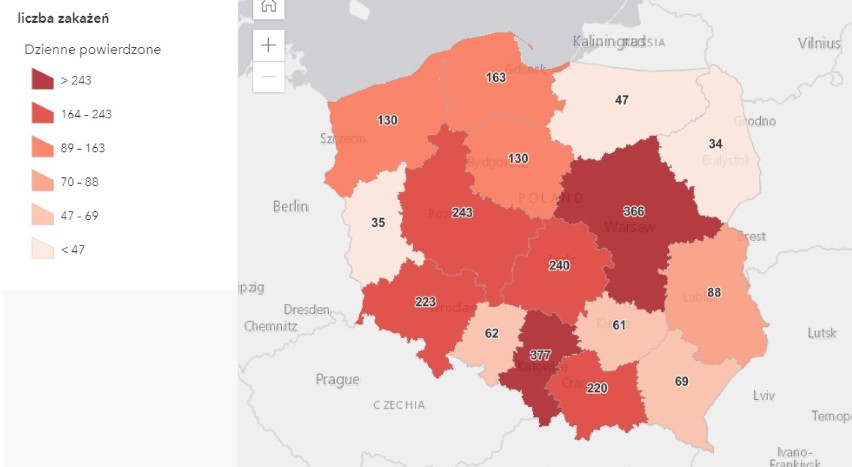 Małopolska zachodnia. Zdiagnozowano 56 nowych przypadków zakażenia koronawirusem