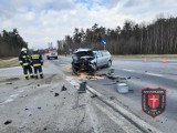 Mokrzyska. Wypadek na drodze wojewódzkiej nr 768 w Mokrzyskach, jedna osoba trafiła do szpitala 27.02.2021 [ZDJĘCIA]