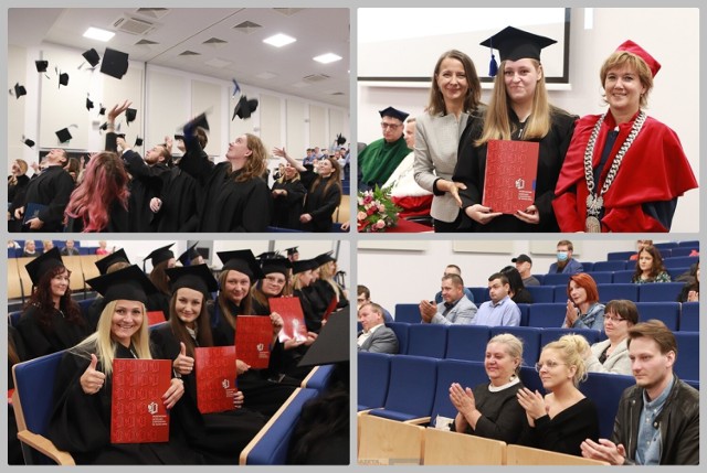 Uroczystość wręczenia dyplomów ukończenia studiów wyższych w Państwowej Uczelni Zawodowej we Włocławku, 4 września 2021 roku.
