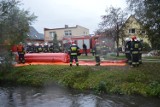 Rzeka Cedron w Wejherowie wylała. Na szczęście były to tylko ćwiczenia strażaków [ZDJĘCIA]