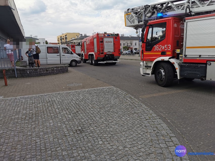Alarm pożarowy na Zielonym Rynku we Włocławku