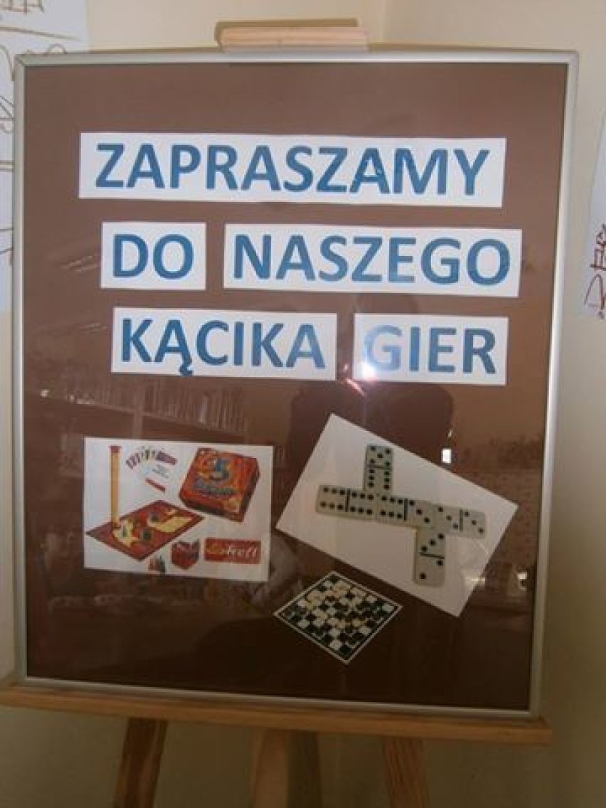 Kącik gier w gołuchowskiej bibliotece