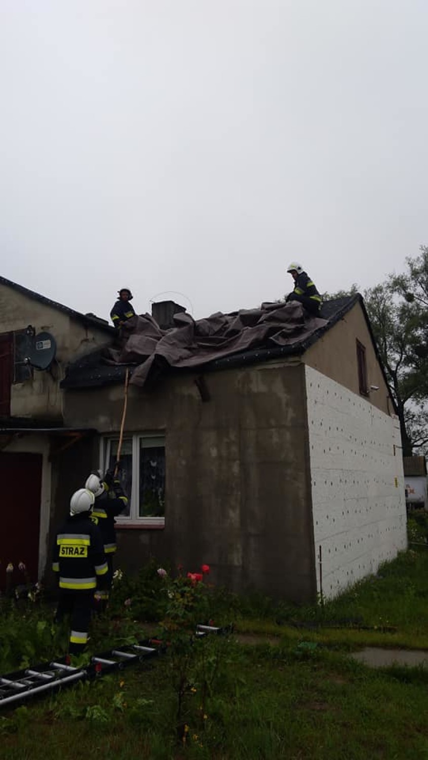 Strażacy z powiatu lipnowskiego odnotowali więcej wyjazdów. Usuwali skutki burzy i ulewy [zdjęcia]