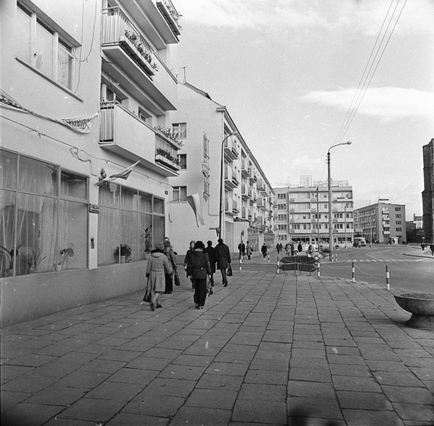 Nysa z lat 70. Budynki przy rynku.