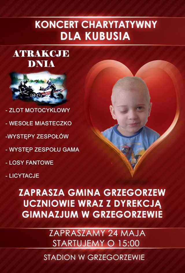 Grzegorzew: Koncert charytatywny dla Kubusia Szymczaka