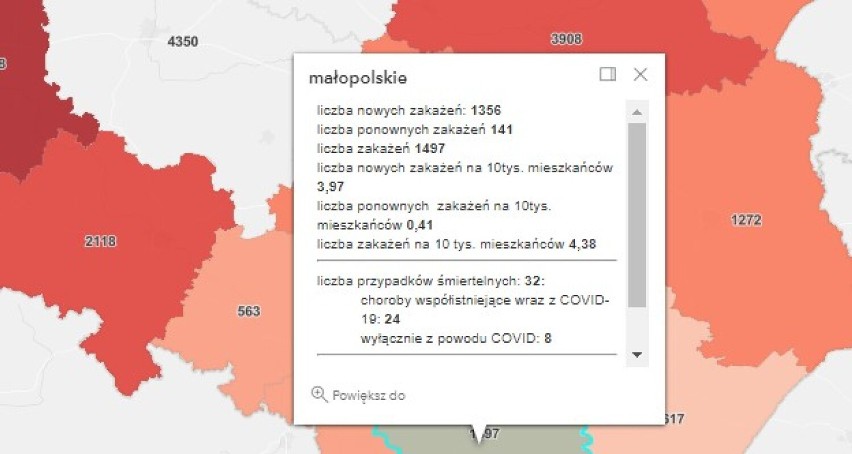 Prawie 30 tysięcy zakażeń COVID-19 w kraju. W powiatach oświęcimskim, wadowickim, chrzanowskim i olkuskim też są nowe przypadki