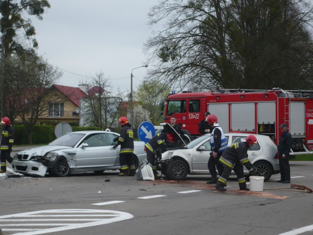 Wypadek w Ostródzie. Zderzyły się dwa samochody