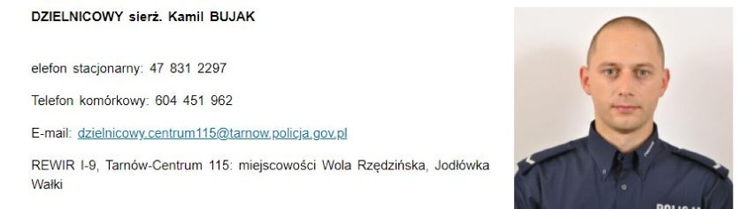 Poznajcie dzielnicowych pełniący służbę w podtarnowskich...