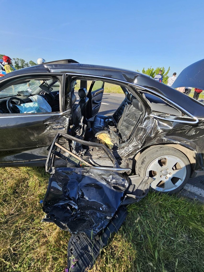 Wypadek na wiadukcie autostradowym w Sędzinach