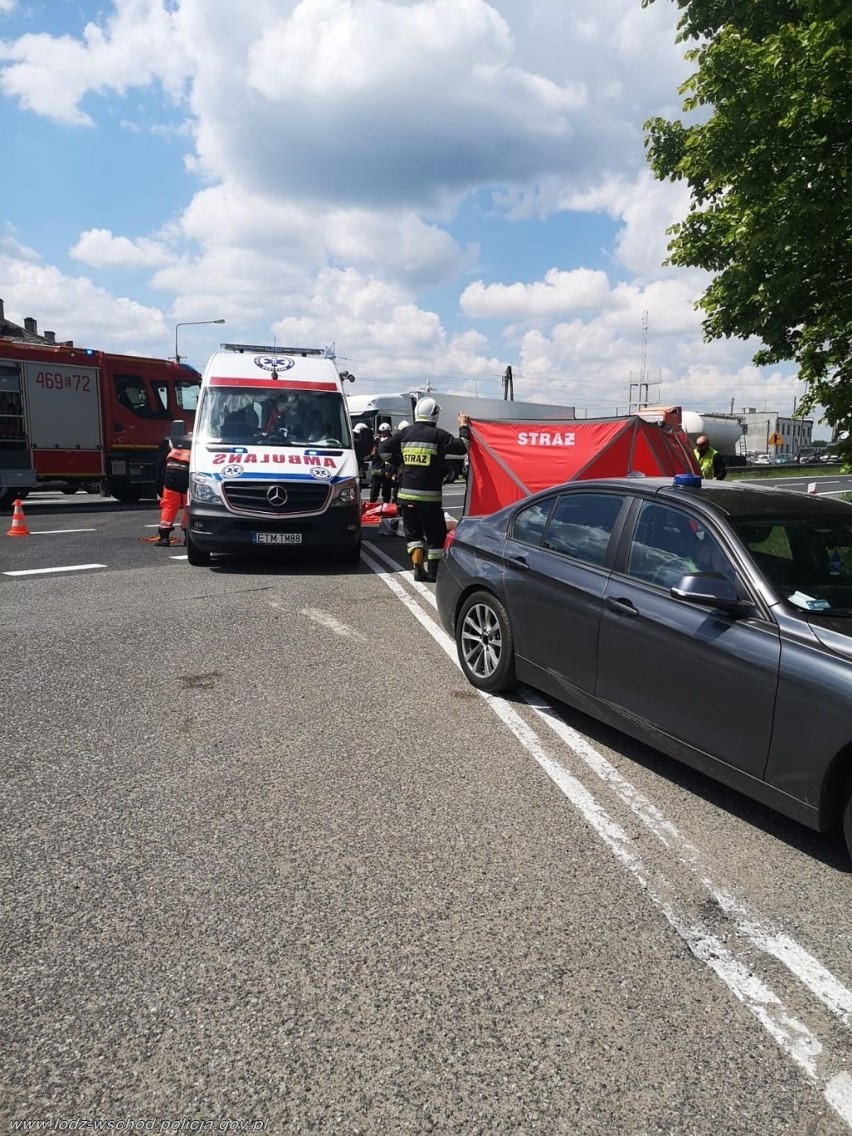 Tragiczny wypadek w Kruszowie w gminie Tuszyn. Nie żyje rowerzysta 