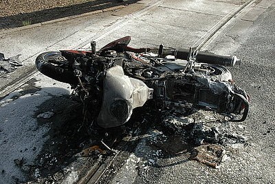 Wypadek w Świętochłowicach - Lipinach. Motocyklista uderzył w tramwaj, zginął na miejscu