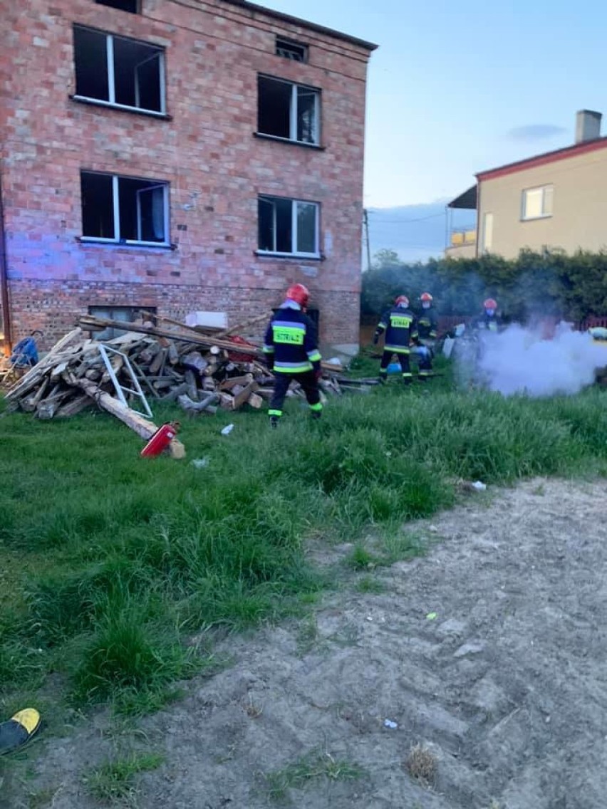 Pożar kotłowni w Kurowie. W akcji uczestniczyło 5 zastępów straży[FOTO]