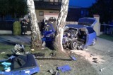 Wypadek na Sportowej w Rybniku. Seat roztrzaskany na drzewie