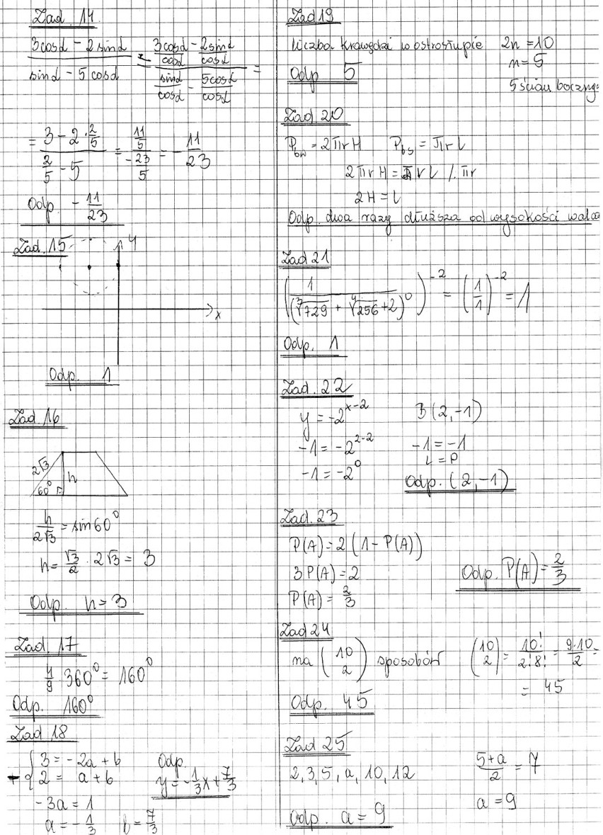 Matura 2014: Uczniowie napisali matematykę [ARKUSZE, ODPOWIEDZI]