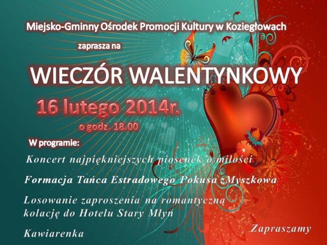 Koncert walentynkowy w Koziegłowach odbędzie się 16 lutego.