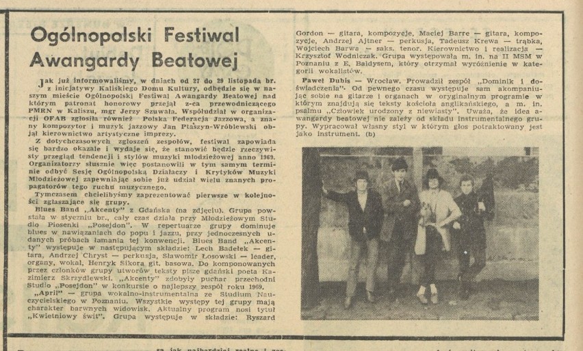 Artykuł zapowiadający I Ogólnopolski Festiwal Awangardy...