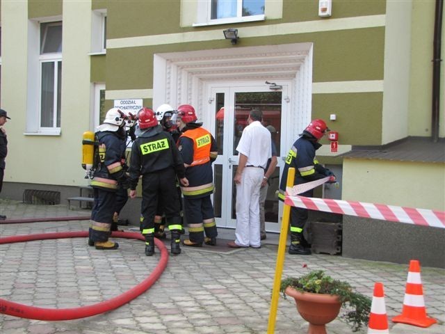Strażacy ćwiczyli w Szpitalu w Sokołówce. Zobacz zdjęcia