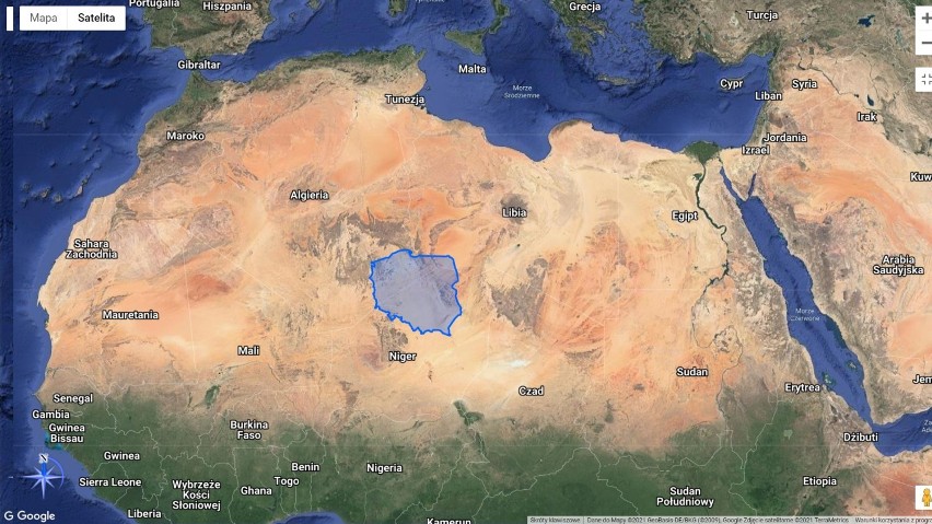 Nasz kraj zmieściłby się na Saharze przeszło 29 razy.